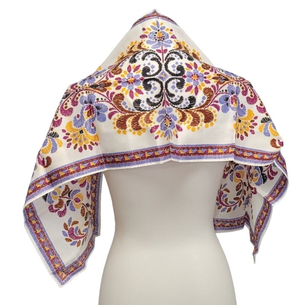 Vintage Floral Scroll Rectangular Abstract Art Ac… - image 3